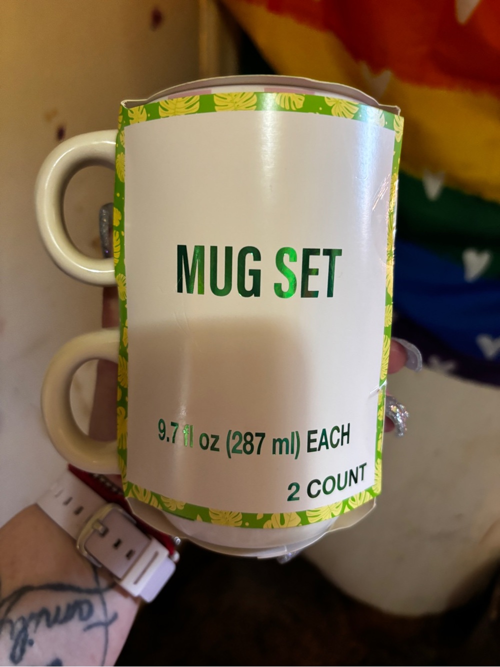 Classic White Ceramic Mug Set — 2-Count